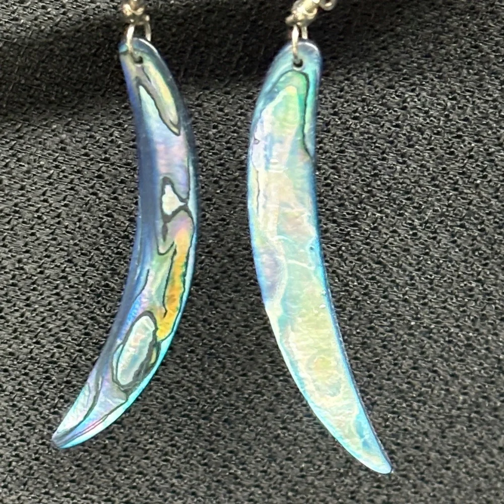 Abalone Shell Earrings - Picture 3 of 6